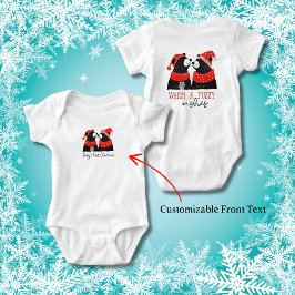 Der erste Weihnachtsbär von Simple Custom Baby Baby Strampler