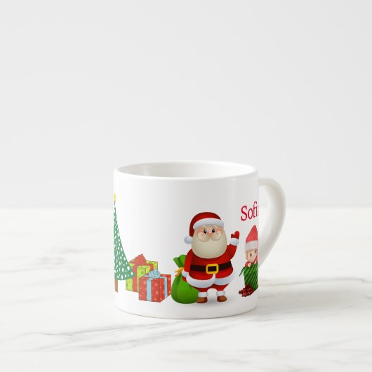 Der erste Weihnachtscup des Kindes heißt Santa and Espressotasse (Vorderseite Rechts)
