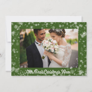 Der erste Weihnachtsfeiertag im Foto Typografie-Sc Feiertagskarte