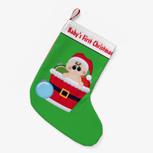 Der erste Weihnachtsferien-Strumpf für Baby