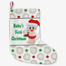 Der erste Weihnachtsferien-Strumpf für Baby