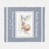 Der erste Weihnachtsjunge Angel des Kindes Fleecedecke (Vorderseite (Horizontal))