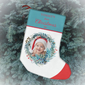 Der erste Weihnachtskranz des Babys Kleiner Weihnachtsstrumpf