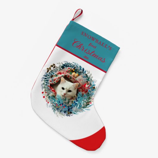 Der erste Weihnachtskranz des Hauses Kleiner Weihnachtsstrumpf (Vorderansicht (hängend))