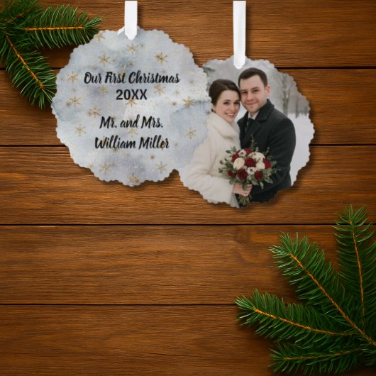 Der erste Weihnachtskuchen der Neugeborenen Ornament Karte