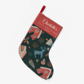 Der erste Weihnachtsmann des Babys! Kleiner Weihnachtsstrumpf (Vorderansicht (hängend))