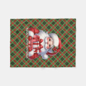 Der erste Weihnachtsmann des Babys Name Santa Clau Fleecedecke (Vorderseite (Horizontal))