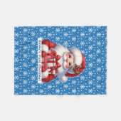 Der erste Weihnachtsmann des Babys Name Santa Clau Fleecedecke (Vorderseite (Horizontal))