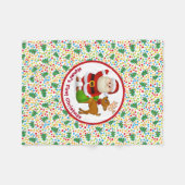 Der erste Weihnachtsmann des Babys Name Santa Clau Fleecedecke (Vorderseite (Horizontal))