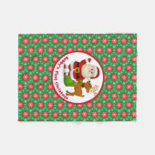 Der erste Weihnachtsmann des Babys Name Santa Clau Fleecedecke (Vorderseite (Horizontal))