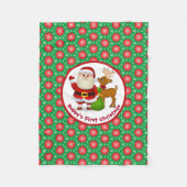 Der erste Weihnachtsmann des Babys Name Santa Clau Fleecedecke (Vorderseite)