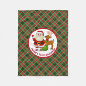Der erste Weihnachtsmann des Babys Name Santa Clau Fleecedecke (Vorderseite)