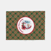 Der erste Weihnachtsmann des Babys Name Santa Clau Fleecedecke (Vorderseite (Horizontal))