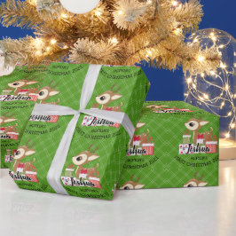 Der erste Weihnachtsmann des Babys Niedlich Geschenkpapier