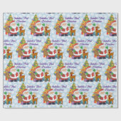 Der erste Weihnachtsmann-Individuelle Name Geschenkpapier (Flach)