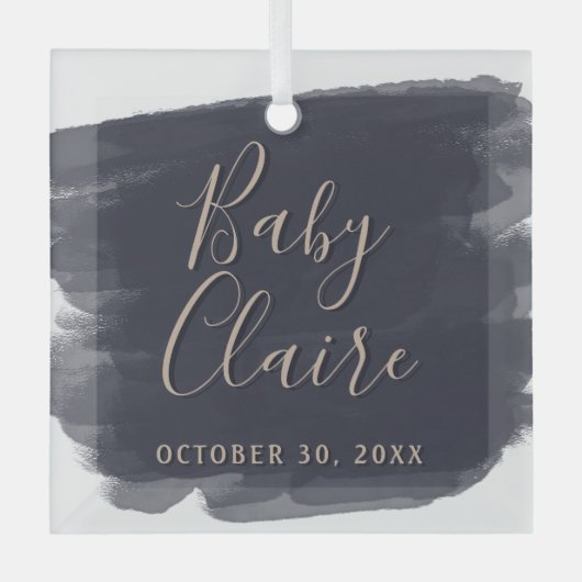 Der erste Weihnachtsname des modernen Boho Grandch Ornament Aus Glas (Vorderseite)