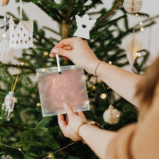 Der erste Weihnachtsname des modernen Boho Grandch Ornament Aus Glas