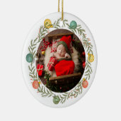 Der erste Weihnachtsurlaub des modernen Babys im F Keramik Ornament (Rechts)