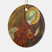 Der Erzengel Gabriel, C. 1430 (Tempera auf Platte) Keramikornament (Links)