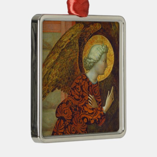 Der Erzengel Gabriel, C. 1430 (Tempera auf Platte) Silbernes Ornament (Rechts)