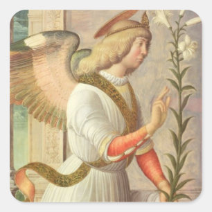 Der Erzengel Gabriel (Platte) Quadratischer Aufkleber