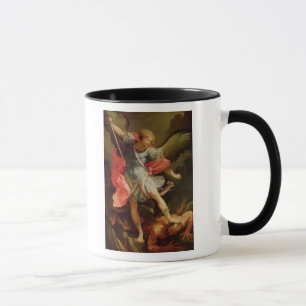 Der Erzengel Michael, der Satan besiegt Tasse