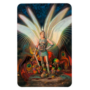 Der Erzengel Michael schlägt den Drachen Magnet