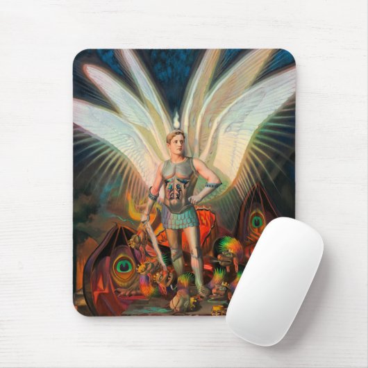 Der Erzengel Michael schlägt den Drachen Mousepad (Mit Mouse)