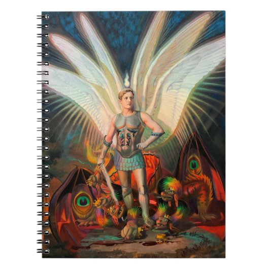 Der Erzengel Michael schlägt den Drachen Notizblock (Vorderseite)
