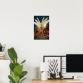 Der Erzengel Michael schlägt den Drachen Poster (Heimbüro)