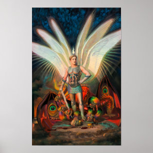 Der Erzengel Michael schlägt den Drachen Poster