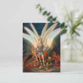 Der Erzengel Michael schlägt den Drachen Postkarte (Stehend Vorderseite)