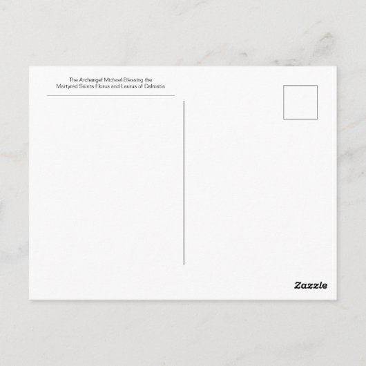 Der Erzengel Michael Segen die märtyrerischen Heil Postkarte (Rückseite)