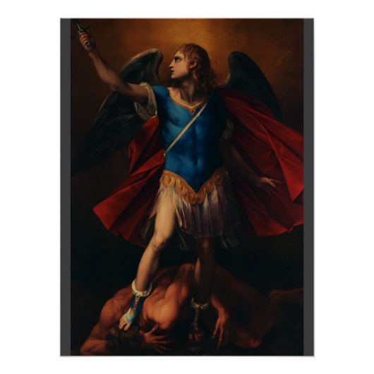 Der Erzengel Michael von Cavaliere d'Arpino Poster (Vorderseite)