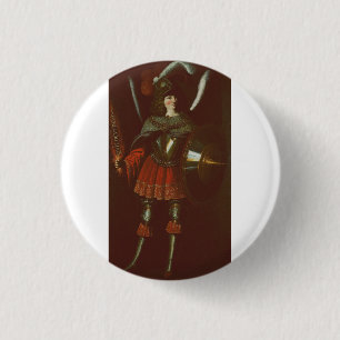 Der Erzengel Michael von Francisco de Zurbarán Button