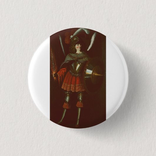 Der Erzengel Michael von Francisco de Zurbarán Button (Vorderseite)