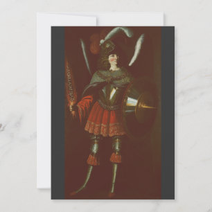 Der Erzengel Michael von Francisco de Zurbarán Feiertagskarte