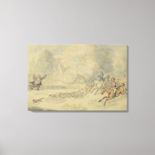 Der erzürnte Botaniker (w/c, Stift u. Tinte und Leinwanddruck