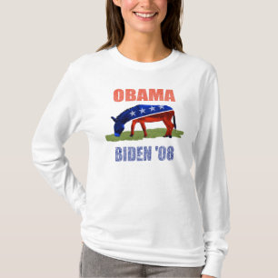 Der Esel-Demokrat-Logo-Frauen Obama Biden der T-Shirt