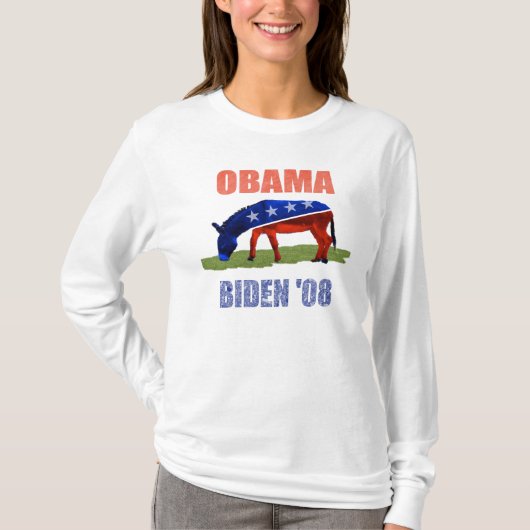 Der Esel-Demokrat-Logo-Frauen Obama Biden der T-Shirt (Vorderseite)