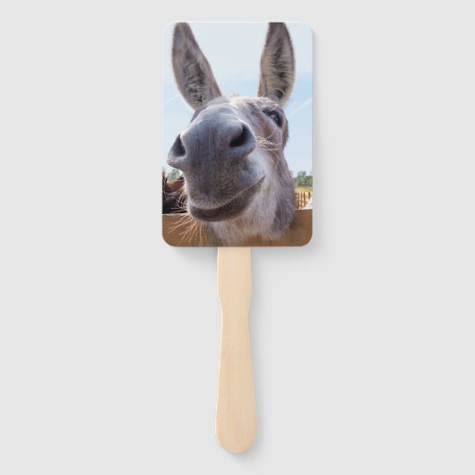 Der Esel lächeln mit Albernem Grin Fächer (Rückseite)