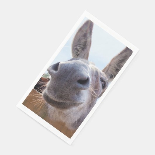 Der Esel lächeln mit Albernem Grin Serviette (Ecke)