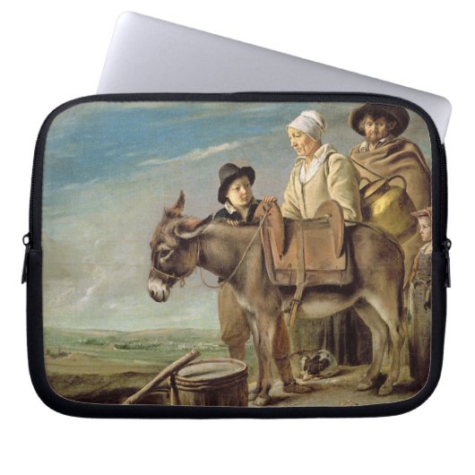 Der Esel (Öl auf Leinwand) Laptopschutzhülle (Vorderseite)