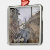 Der Esel, Somme, 1916 Silbernes Ornament (Links)