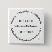 "Der Ethikkodex - 5 Grundprinzipien " Button (Vorderseite)