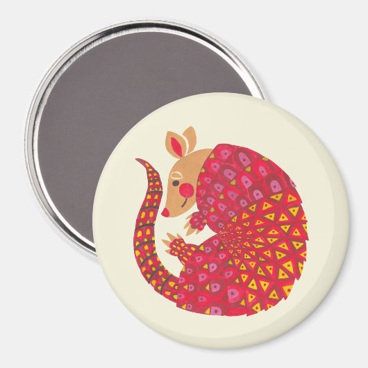 Der ethnische Armadillo Magnet (Vorderseite/Rückseite)