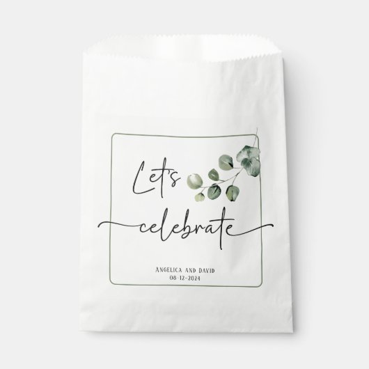 Der Eukaluptus in Aquarellfarben Lasse den gefeier Geschenktütchen (Vorderseite)