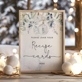 Der Eukalyptus Winter verlasse hier Ihre Rezeptkar Poster