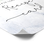 Der Eukalyptus Winter verlasse hier Ihre Rezeptkar Poster (Ecke)