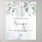 Der Eukalyptus Winter verlasse hier Ihre Rezeptkar Poster (Vorne)